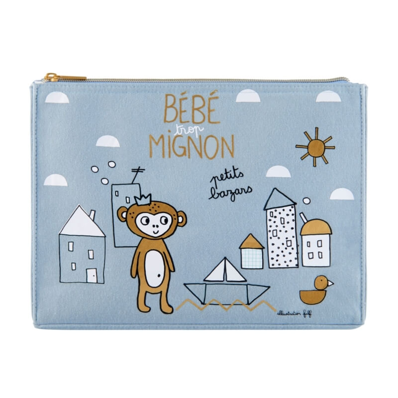 Derriere La Porte Trousse De Toilette Bleu Celia Trop Mignon Made In Bebe