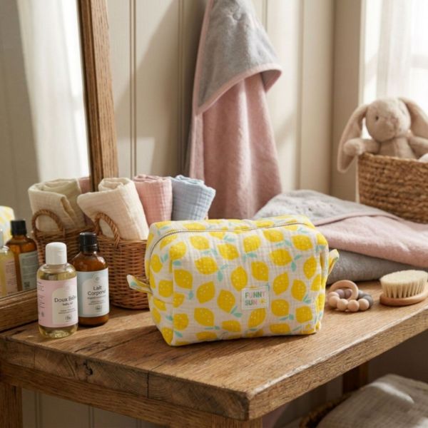 Trousse de toilette citron