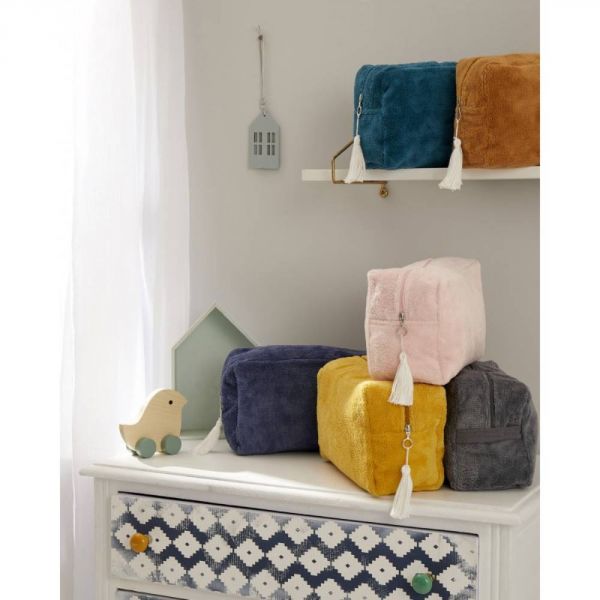 Trousse de toilette en bambou imperméable Marsala