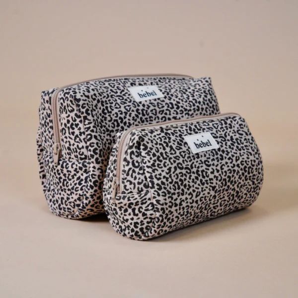 Mini trousse de toilette Collection Léopard Beige