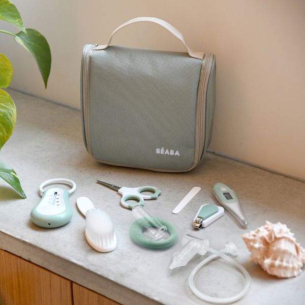 Trousse de toilette nomade 10 Accessoires Vert Sauge