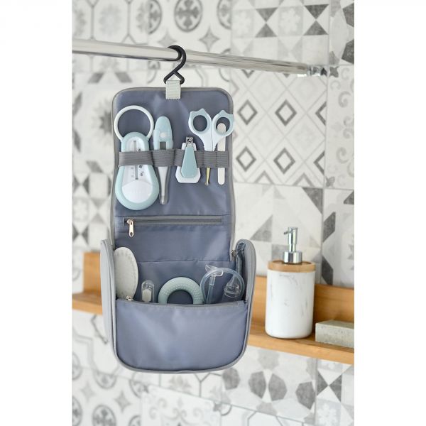 Trousse de toilette nomade 9 accessoires green blue