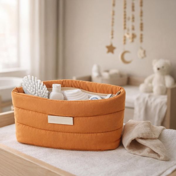 Trousse de toilette PLUMEA OCRE sans accessoires