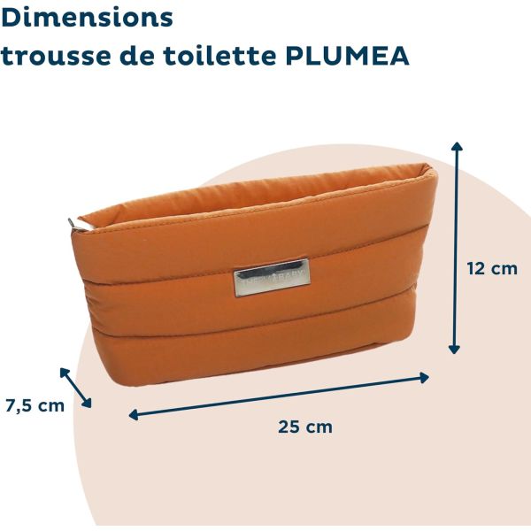 Trousse de toilette PLUMEA OCRE sans accessoires