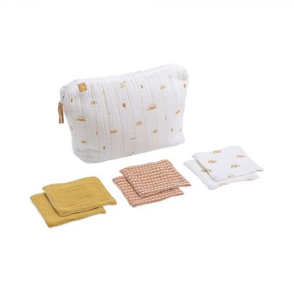 Trousse de toilette bébé avec carrés éponge Sunlight