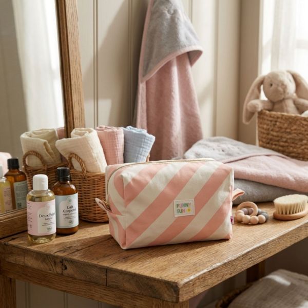 Trousse de toilette rose