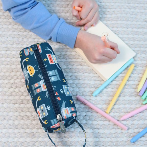 Trousse scolaire enfant avec poignée Robots