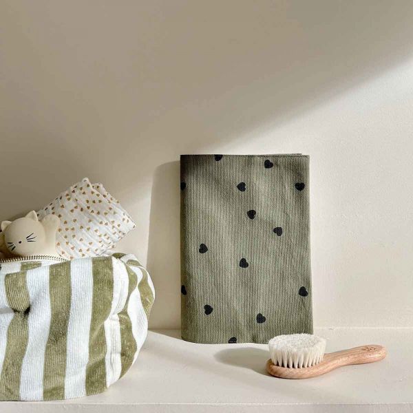 Trousse de toilette bébé Vic Rayée Kaki