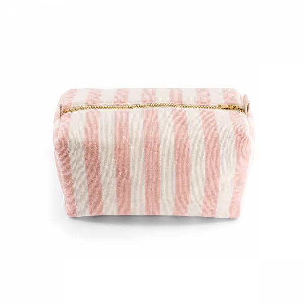 Trousse de toilette bébé Vic Rayée Rose Clair