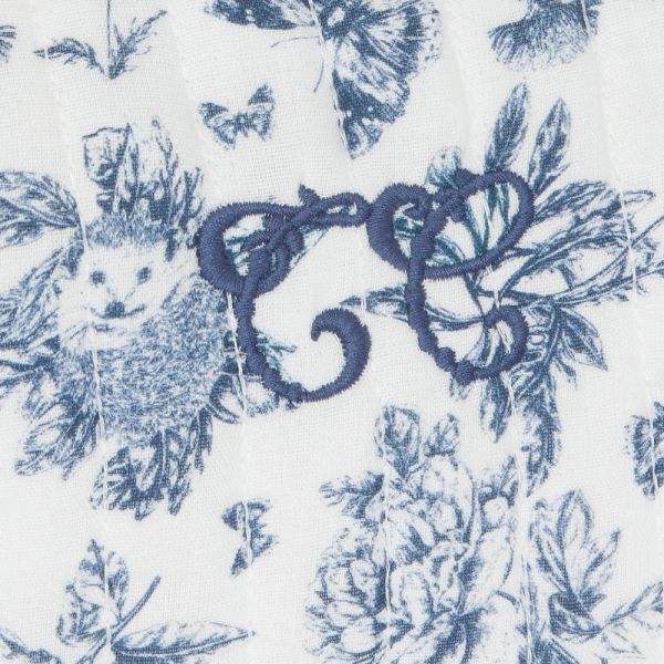 Trousse de toilette bébé imprimée Toile de Jouy Bleu
