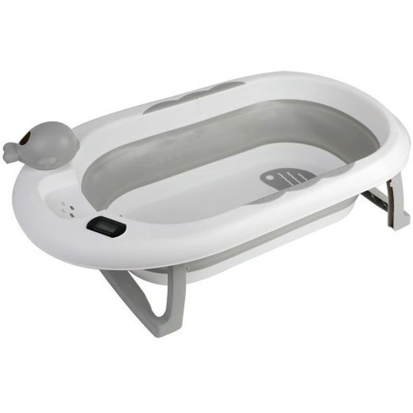 Baignoire bébé pliable avec Thermomètre Grise