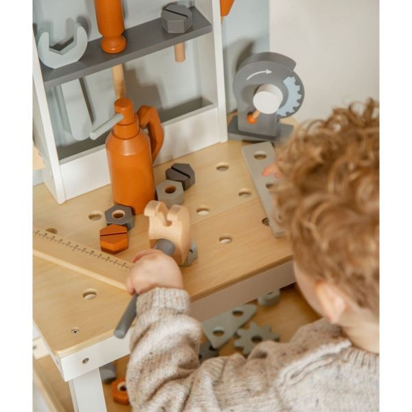 Établi en bois enfant avec accessoires
