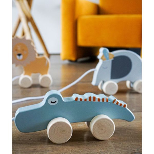 Jouet à tirer en bois Crocodile
