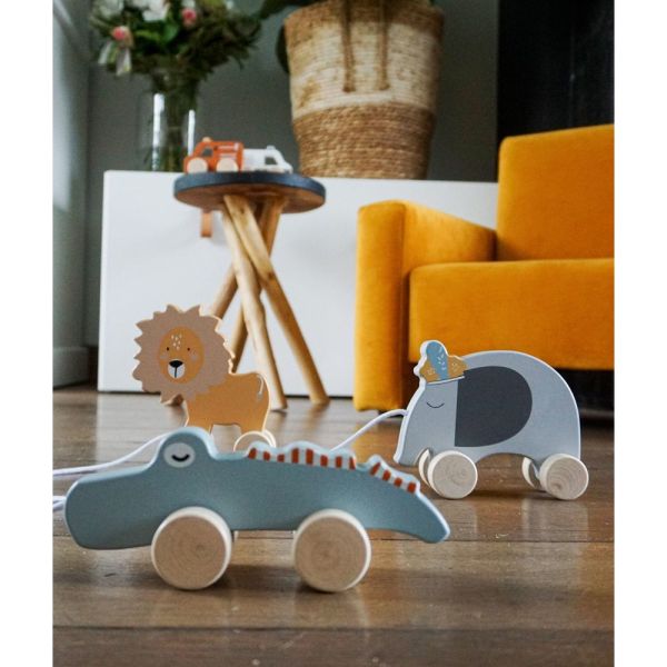 Jouet à tirer en bois Crocodile