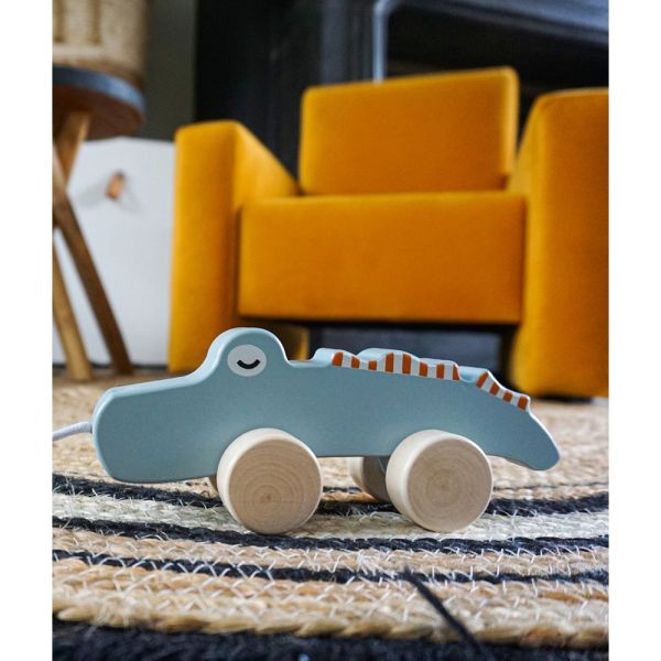 Jouet à tirer en bois Crocodile