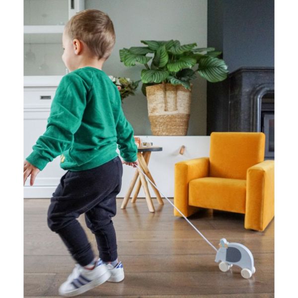 Jouet à tirer en bois Éléphant