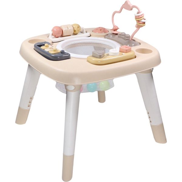 Table d'activités 3 en 1 - zèbre - Rose/Beige