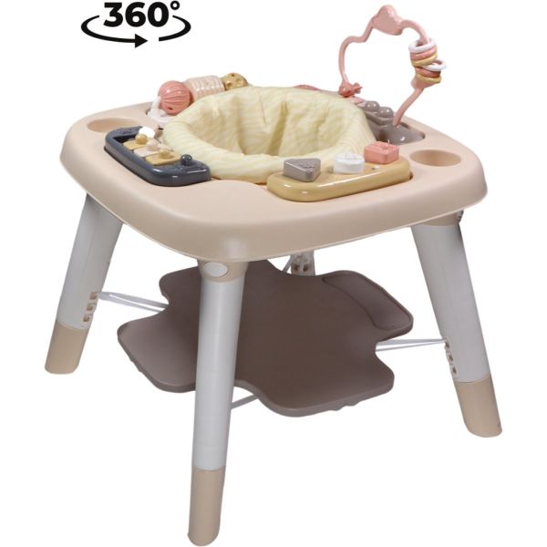 Table d'activités 3 en 1 - zèbre - Rose/Beige
