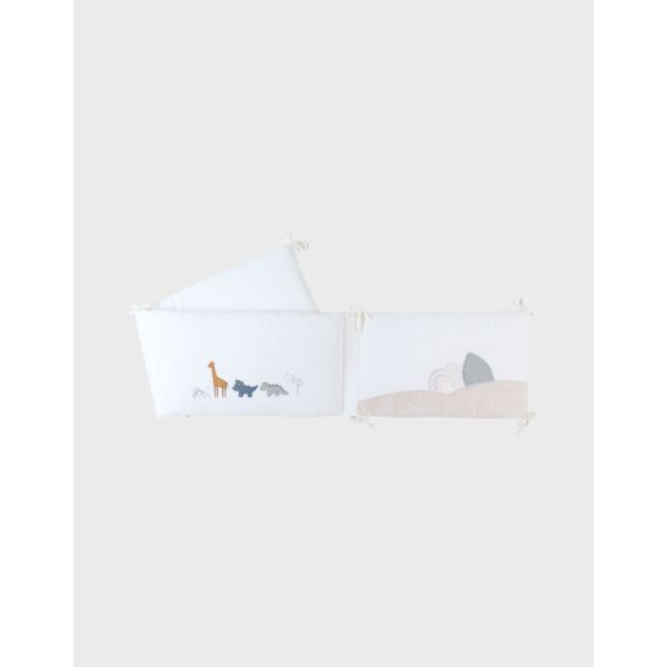 Tour de lit Tiga, Stegi & Ops en Veloudoux, écru