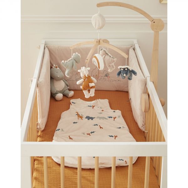 Gigoteuse beige 70cm en Veloudoux