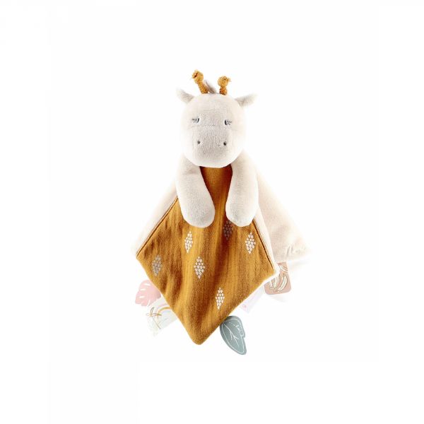 Doudou veloudoux girafe Tiga