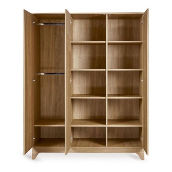 Armoire XL avec 3 portes battantes Tsugi - Honey Ash
