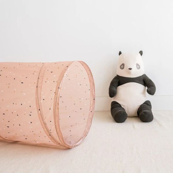 Tunnel de jeu en tissu recyclé Terrazzo argile