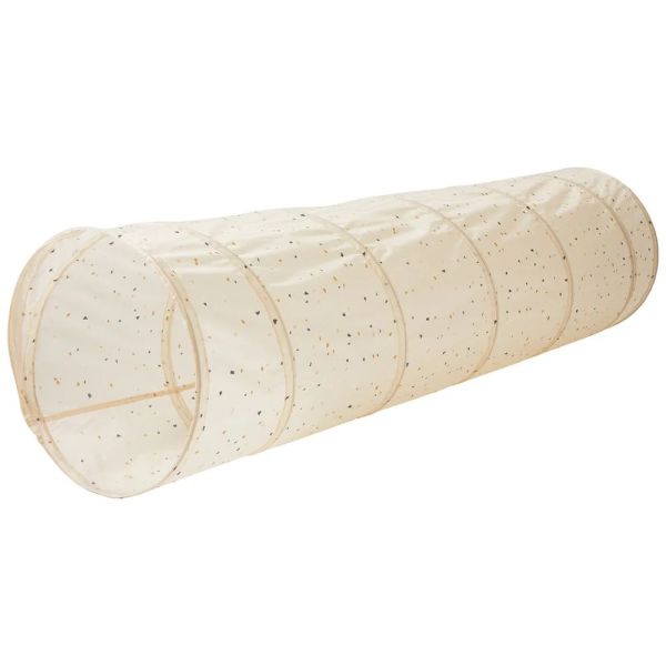 Tunnel de jeu en tissu recyclé Terrazzo crème