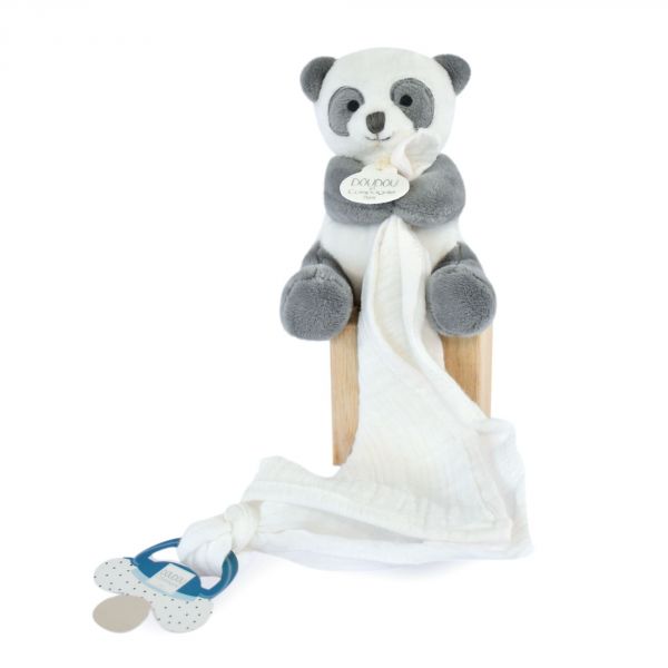 Doudou attache sucette Panda UNICEF