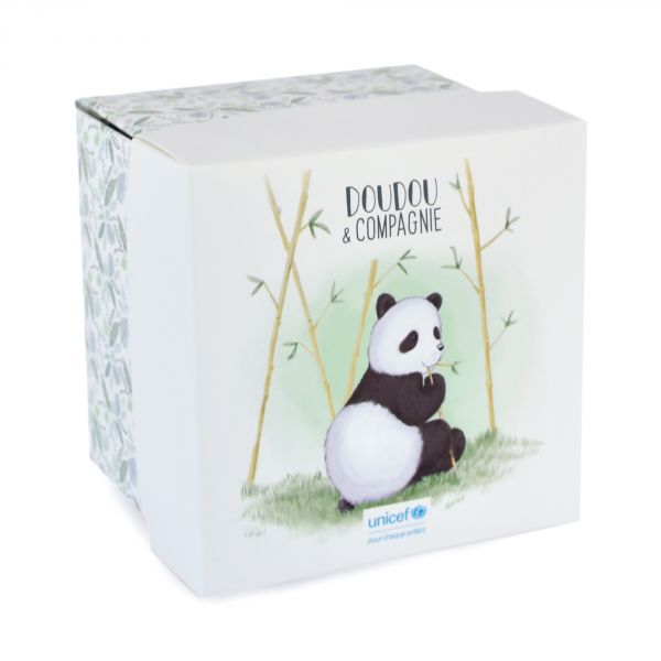 Doudou attache sucette Panda UNICEF