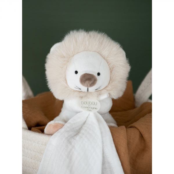Doudou attache sucette lion Unicef