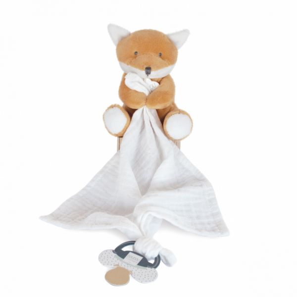 Doudou attache sucette renard UNICEF