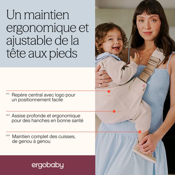 Porte bébé Sling Upsie Pearl grey