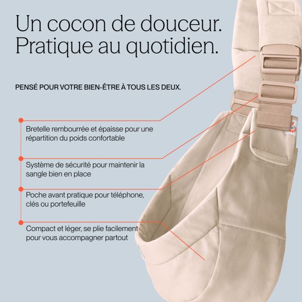 Porte bébé Sling Upsie Pearl grey