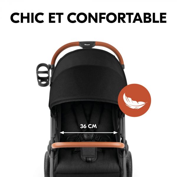 Poussette 4 roues Uptown Black Melange Black
