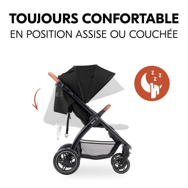 Poussette 4 roues Uptown Black Melange Black