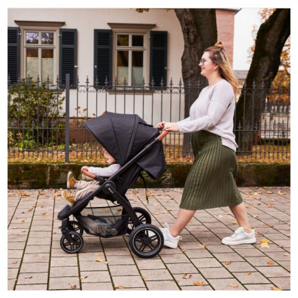 Poussette 4 roues Uptown Black Melange Black