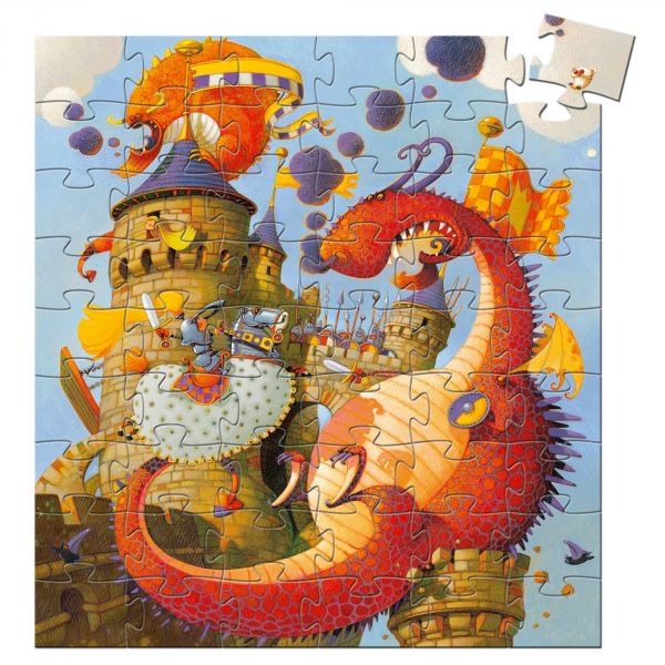 Puzzle silhouette Vaillant & les dragons 54 pièces