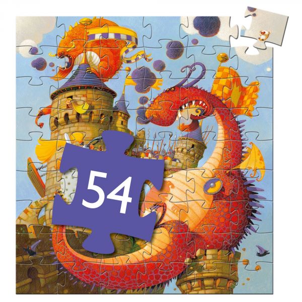 Puzzle silhouette Vaillant & les dragons 54 pièces