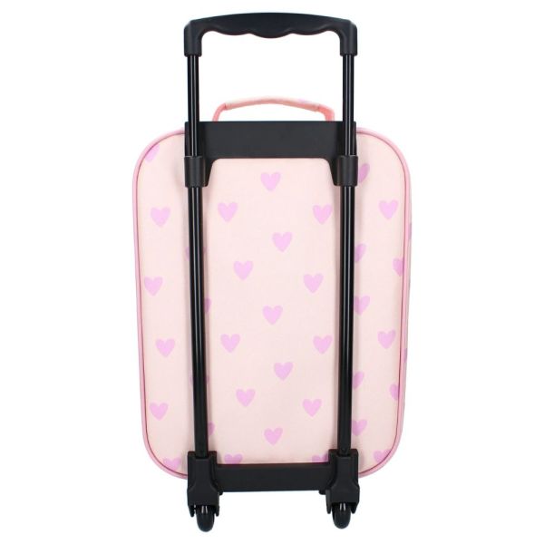 Valise à roulettes enfant coeurs