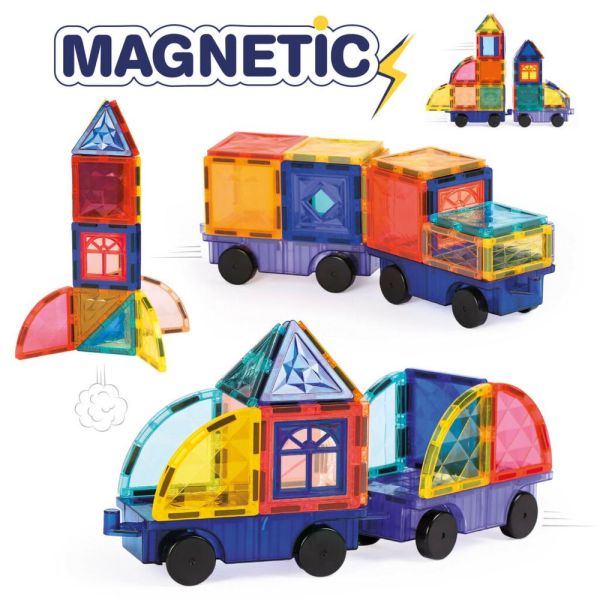 Jeu de construction Véhicules magnétiques 63 pièces