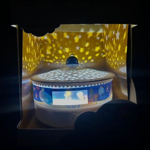 Veilleuse - Projecteur d'Etoiles - Musical - Détection des Pleurs - Rechargeable USB