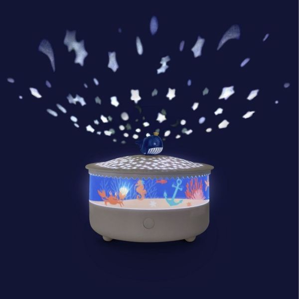 Veilleuse - Projecteur d'Etoiles - Musical - Détection des Pleurs - Rechargeable USB