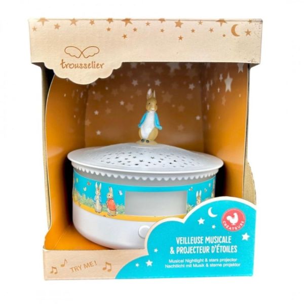 Veilleuse - Projecteur d'Etoiles - Musical - Détection des Pleurs - Rechargeable USB