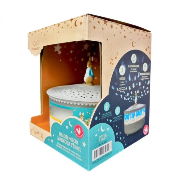 Veilleuse - Projecteur d'Etoiles - Musical - Détection des Pleurs - Rechargeable USB