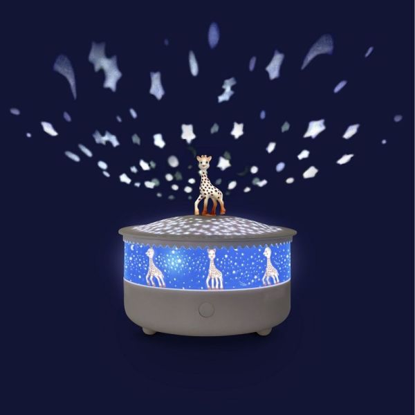 Veilleuse - Projecteur d'Etoiles - Musical - Détection des Pleurs - Rechargeable USB