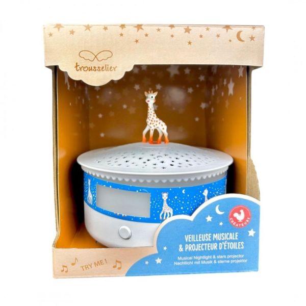 Veilleuse - Projecteur d'Etoiles - Musical - Détection des Pleurs - Rechargeable USB