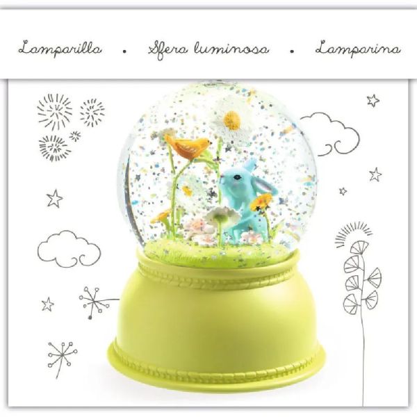 Veilleuse boule à neige Lapin