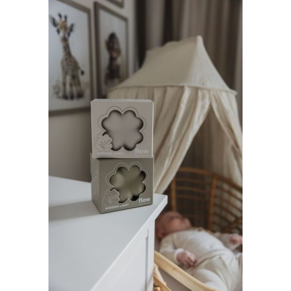 Veilleuse bébé et allaitement trèfle Luck gris clair