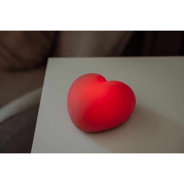 Veilleuse bébé et allaitement cœur Ruby vieux rose